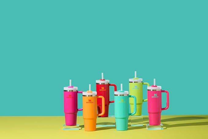 STANLEY Quencher H2.0 Flow State Tumbler, 30 oz, Tropical Teal | Handle and Straw | 3-Position Lid | Cup Holder Compatible for Travel | Insulated Stainless Steel Cup | BPA-Free - Image 6