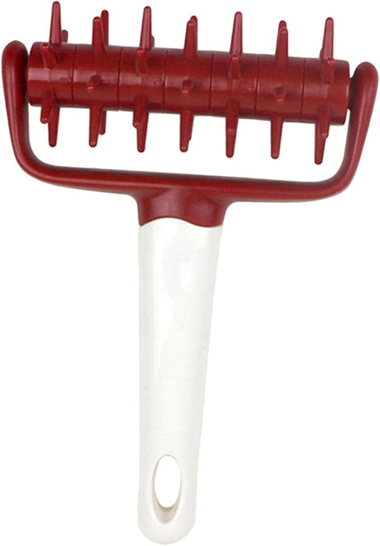 Docker Roller, Pin Biscuit Wheel Roller, Docking Tool for Pastry Bread, Red, 19x12.5cm by Unknown