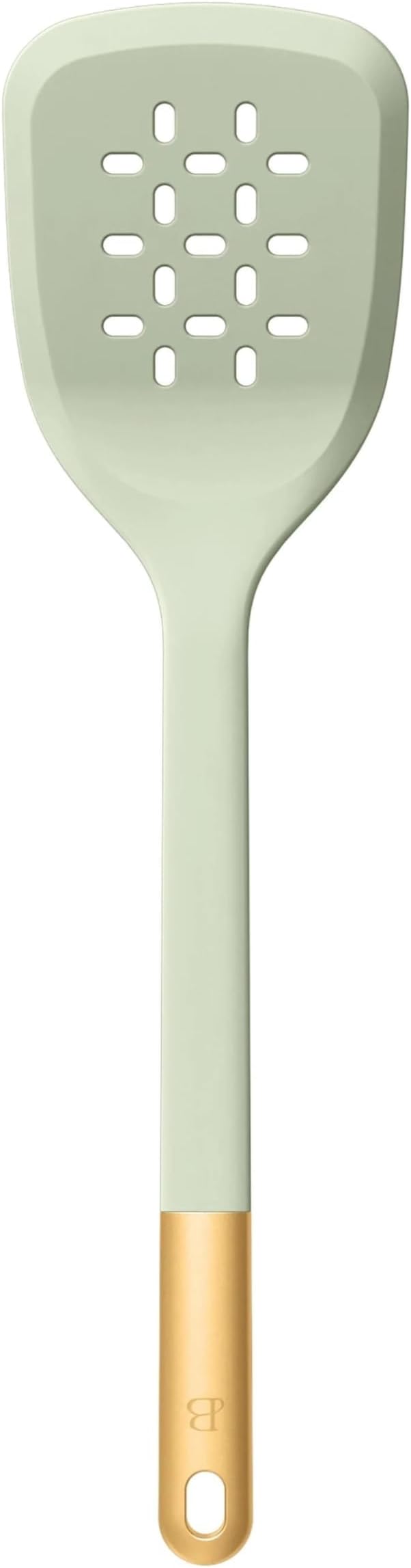 Kitchen Utensil Set, 6-Piece Silicone Kitchen Utensil Set with Rotating Rack - Non-Scratch, Heat Resistant Tools & Gold Stainless Steel Handles (Light Green) - Image 4