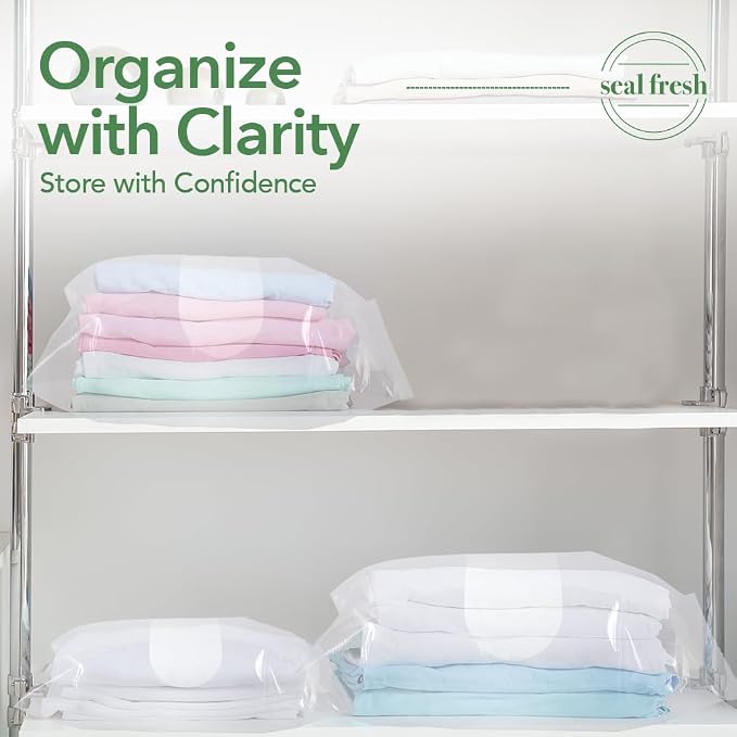 Seal Fresh 5 Gallon Large Plastic Storage Bags – 18" x 24" (60 Count) – Reusable XXL Extra Large Clear Jumbo Zip Bags with Sealable Zipper Top For Clothes, Travel, Moving - Image 7