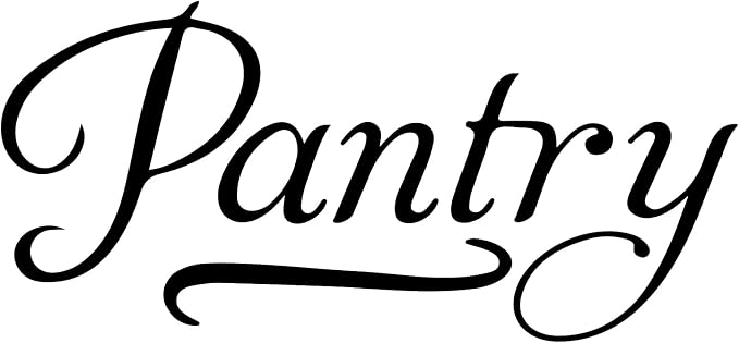 SUPERDANT Pantry Door Sign Sticker Pantry Room Wall Decals Kitchen Vinyl Glass & Door Wall DIY Art Quote Decor for Home Kitchen Restaurant Coffee Shop Store 14.1x6.9in by SUPERDANT
