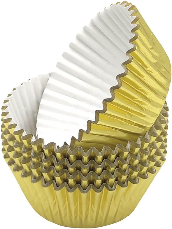 Standard Gold Foil Cupcake Liners Muffin Baking Cups for Party and More, 100-Count - Image 3