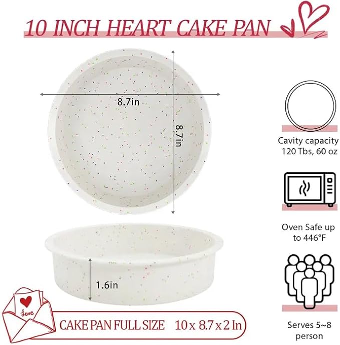 8.7 Inch Silicone Round Cake Pan Set of 2, Nonstick Silicone Springform Pan for Baking Suitable for Making Layers, Cheese & Chocolate Cakes - Image 2