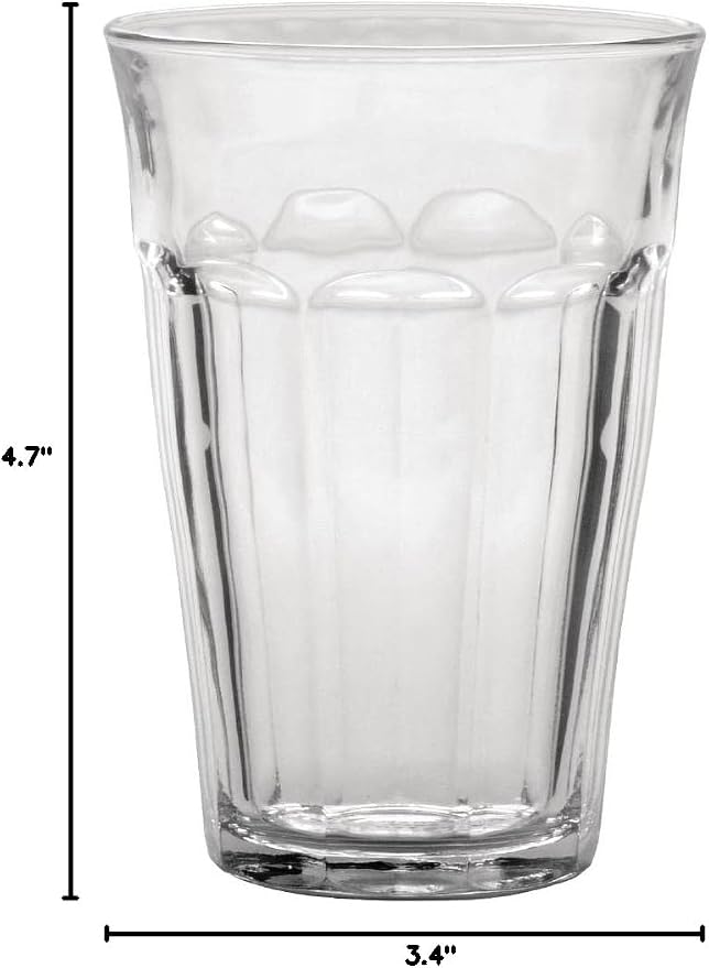 Duralex Made In France Picardie Clear Tumbler, Set of 6, 12.2 oz - Image 3