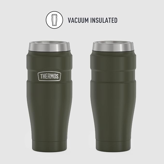 THERMOS Stainless King Vacuum-Insulated Travel Tumbler, 16 Ounce, Army Green (Pack of 4) - Image 2