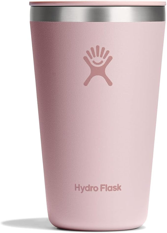 Hydro Flask All Around Tumbler Press-In Lid, Insulated Travel Mug, Stainless Steel Coffee Cup 16 Oz Trillium Pink by Unknown