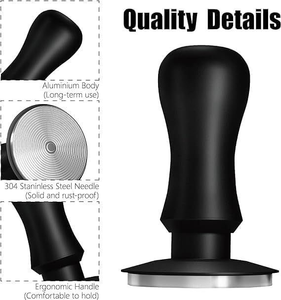 KYONANO 53.3mm Espresso Tamper, 30lb Spring-Loaded Calibrated Coffee Tamper, 304 Stainless Steel, Anodized Aluminum Handle, Barista Tamper Suit for Breville Espresso Machine