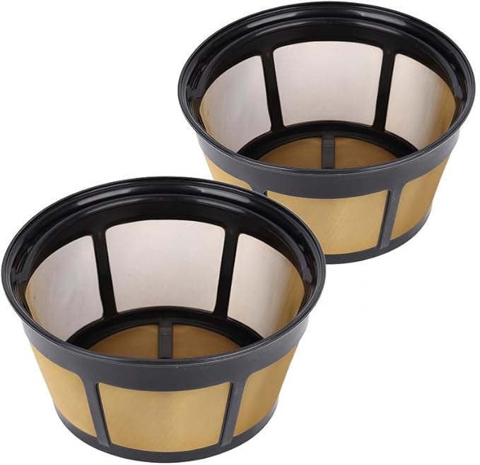 Reusable Coffee Filter, Fits BUNN Coffee Maker and Brewer Replaces your Coffee Filter 8 10 12 Cup Basket and Permanent Coffee Filter (2PCS)