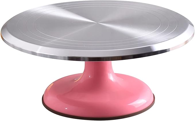 Fdit Cake Decorating Turntable, 10 Inch Silent Bearing Revolving Cake Stand Rounded Edges for Cake Decorating Supplies for Home ()