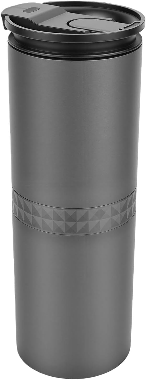 Portable Coffee Machine, Plastic Electric Coffee Grinder Brewer Cup with Adjustable Grinding Degree 2000mAh 23.2 X 8 X 8cm for Home Office Travel Camping by Unknown