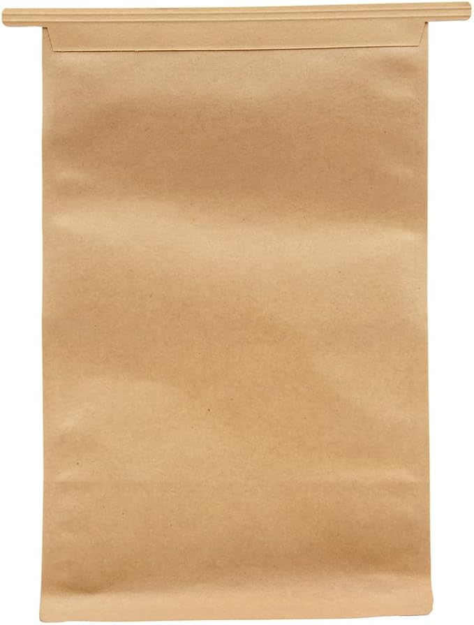 Restaurantware-Bag Tek 6.3 x 5.1 x 10.2 Inch Tin Tie Bags With Windows, 100 Resealable Bakery Bags With Windows - Flat Bottom, For Cookies or Coffee Beans, Kraft Cotton Paper Tin Tie Bags - Image 11