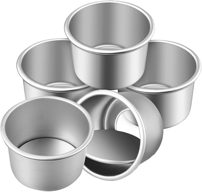 SECFOU 5-Piece Removable Bottom Round Cake Pan Set 2-Inch Aluminum Alloy Molds for Baking Non-Stick Metal Cake Pans for Cheese and Dessert for Home Bakers - Image 7