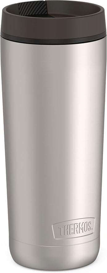THERMOS ALTA SERIES Stainless Steel Tumbler 18 Ounce, Matte Steel/Espresso Black - Image 3