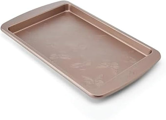 Dolly Parton Butterfly Stamp Small Baking Sheet – Carbon Steel Nonstick Bakeware with Textured Butterfly Design, Durable Rolled Rim, Oven Safe to 450F, Perfect for Cookies, Pastries and Pizza by DollyParton