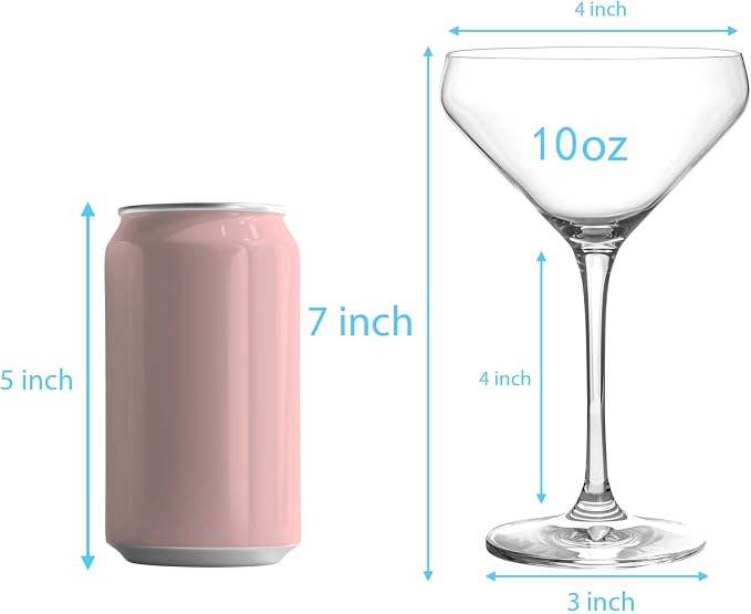 Crystal Martini Cocktail Glasses 11 Ounce Set of 4 With Premium Gift Box Premium Strong Lead-Free Clear - Image 3