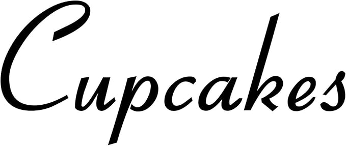 Cupcakes 4.5w x 2h Label | Kitchen Pantry Organization | Die Cut Vinyl Decal | Black Retro Font (Sticker Only) by MinglewoodTrading