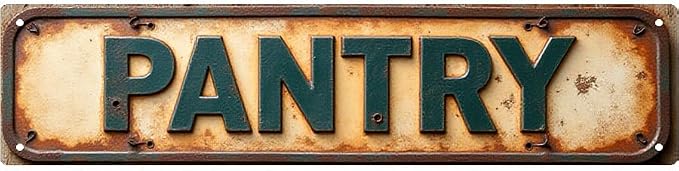 Vintage Tin Sign 16 * 4 Inch “PANTRY” Kitchen Farmhouse Wall Decor by Unknown