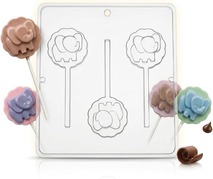 Baby Elephant Lollipop Chocolate Candy Mold 697 - Image 6