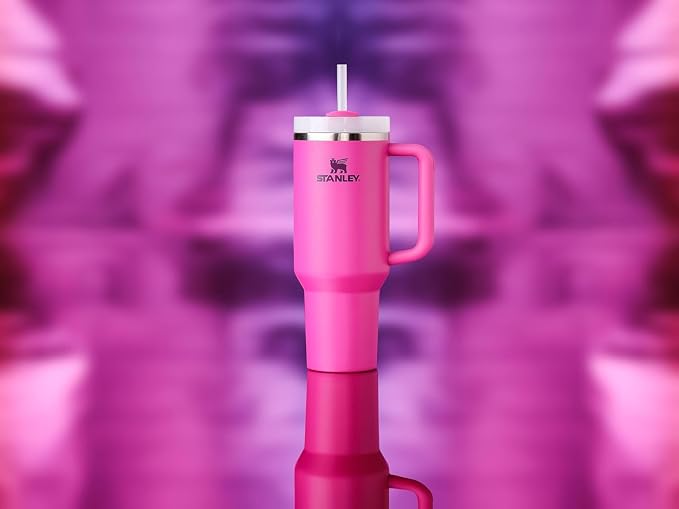 STANLEY Quencher H2.0 Flow State Tumbler, 40 oz, Fuchsia | Handle and Straw | 3-Position Lid | Cup Holder Compatible for Travel | Insulated Stainless Steel Cup | BPA-Free - Image 6