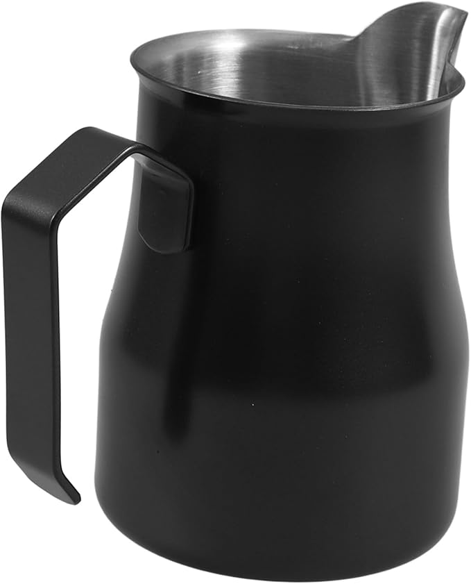 Stainless Steel Milk Frother Pitcher Thickened Metal Milk Frothing Cup with Precision Spout for Espresso Machine Accessories Coffee Bar Tool for Latte Art and Steaming