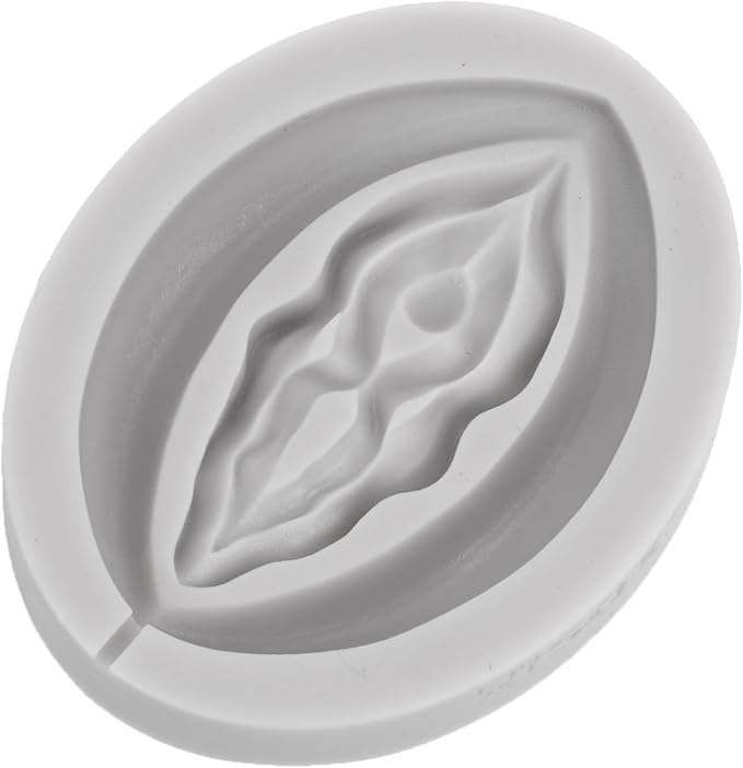 1Pcs 3D Vulva Shape Silicone Mold DIY Baking Mold Chocolate Cake Molds Female Male Organ Fondant Cookie Mould for Cakes Cookie Cupcakes Grey White One Size