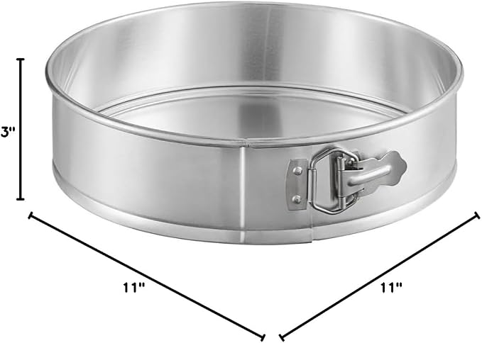 Soro Essentials- 11' x 3'' Deep Aluminum Round Spring Form Pan- Leak Proof Cheesecake Pan Spring Form Pans with Removable Bottom and Quick Release Latch for Baking Cheesecake Cakes - Image 6