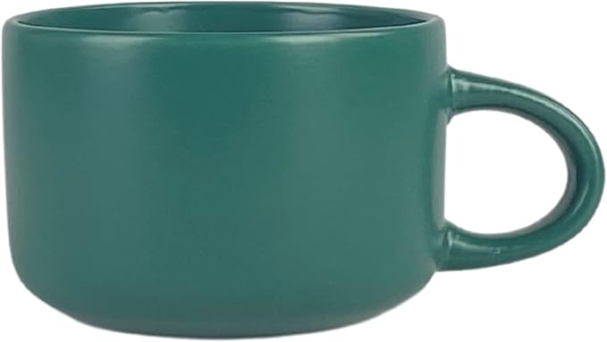 10 Strawberry Street Wazee Matte 4.75"/22 oz Oversized Mug, Set of 6, Emerald Green - Image 4