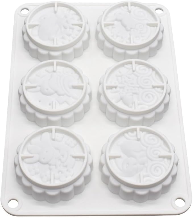 Rabbit Pattern Silicone Cake Mold Handmake DIY Mould Silicone Moulds For Cake Mooncake Mold (Mooncake N_8.52 X5.8 X0.84 inch) - Image 3