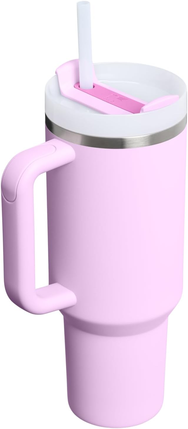 STANLEY Quencher H2.0 Flow State Tumbler, 40 oz, Soft Orchid | Handle and Straw | 3-Position Lid | Cup Holder Compatible for Travel | Insulated Stainless Steel Cup | BPA-Free - Image 3