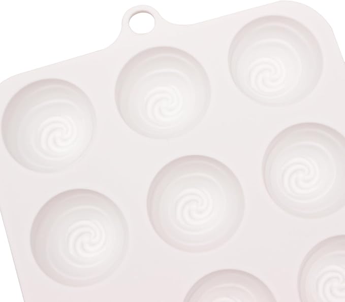 2Pcs 3D Spiral Shaped Silicone Baking Mold, 36-Cavity Nonstick Cream Shaped Cyclone Chocolate Mold for Mousse Cake Decoration, Silicone Spiral Flower Pan Mold for Candy Soap Ice Cube, White - Image 8