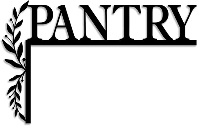 Pantry Metal Door Topper Kitchen Wall Decor Black Farmhouse Pantry Sign Rustic Kitchen Wall Art Door Corner Decor Home Kitchen Decoration Black by Unknown