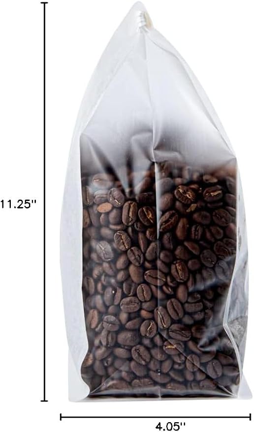 Bag Tek 5.1 x 4.1 x 11.2 Inch Tin Tie Bags With Windows, 100 Resealable Bakery Bags With Windows - Flat Bottom, For Cookies or Coffee Beans, White Cotton Paper Tin Tie Bags - Restaurantware - Image 15