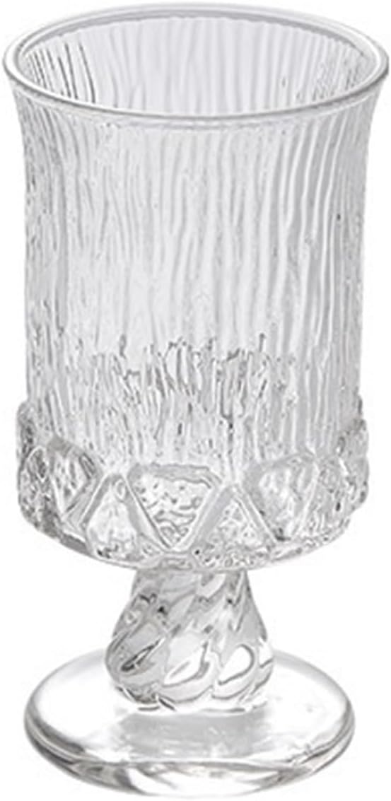 drinking glassware Bark Pattern Embossed Drinking Glasses Glass Cup(Medium) by Unknown