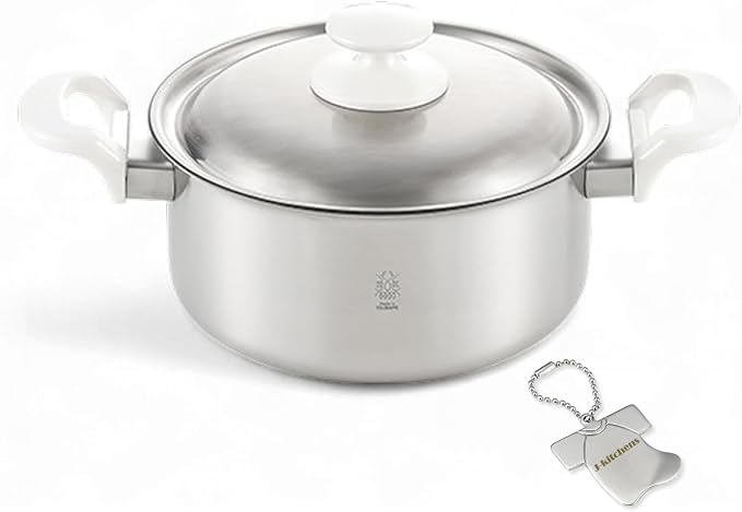 J-kitchens Dining Product, Double-Handled Pot, 2-Layer Steel, 7.9 inches (20 cm), Rust Resistant, Non-Stick, Gas, Induction Compatible, Made in Japan, With Original Tag by Unknown