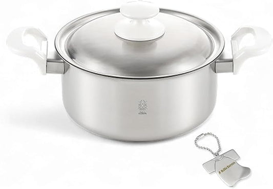 J-kitchens Dining Product, Double-Handled Pot, 2-Layer Steel, 7.9 inches (20 cm), Rust Resistant, Non-Stick, Gas, Induction Compatible, Made in Japan, With Original Tag by Unknown