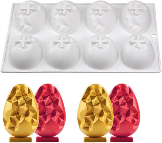 Mostsom Silicone Egg Molds for Chocolate - Easter Party Chocolate Fondant Candy Jelly Dome Mousse Cake Topper Making