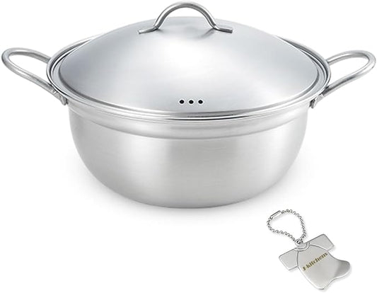J-kitchens Dining Product, Shiyabu Shabu Pot, Double Handle, Rust Resistant, 9.4 inches (24 cm), Gas Induction Compatible, Made in Japan, Original Tag Included by Unknown