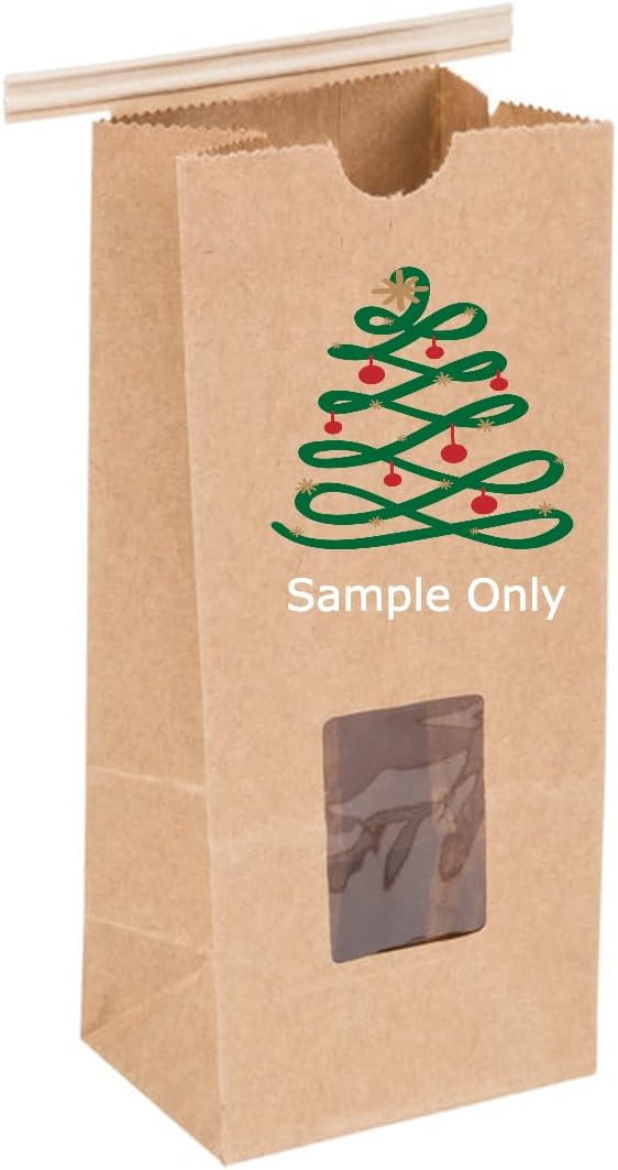 Kraft 1/2 Lb. Tin Tie Bakery Bag w/Square Window - 50 Pack by Premium Tin Ties - Image 7