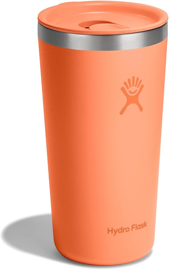 Hydro Flask All Around Tumbler Press-in Lid, Insulated Travel Mug, Stainless Steel Coffee Cup 20 Oz Nectar Orange - Image 2