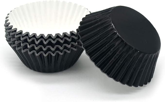 Standard Black Foil Cupcake Liners Muffin Baking Cups for Party and More, 100-Count - Image 4
