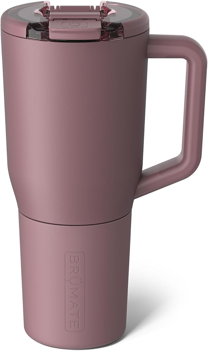BrüMate Müv - 35oz 100% Leak Proof Insulated Coffee Mug with Handle & Lid - Stainless Steel Coffee Travel Mug - Double Walled Coffee Cup (Rose Taupe) by Br%C3%BCMate