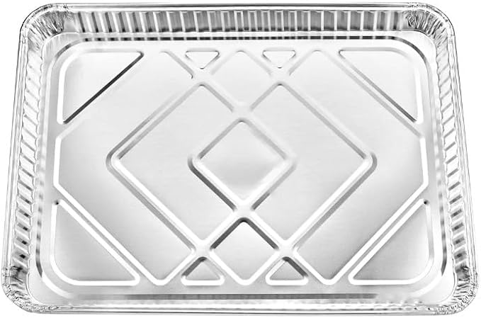 Half Size Rectangle Aluminum Cookie Sheet Pan – Disposable Baking Tray for Cookies, Pastries, Roasting, Meal Prep, Oven Cooking, Catering and Food Service (60) by EcoQuality