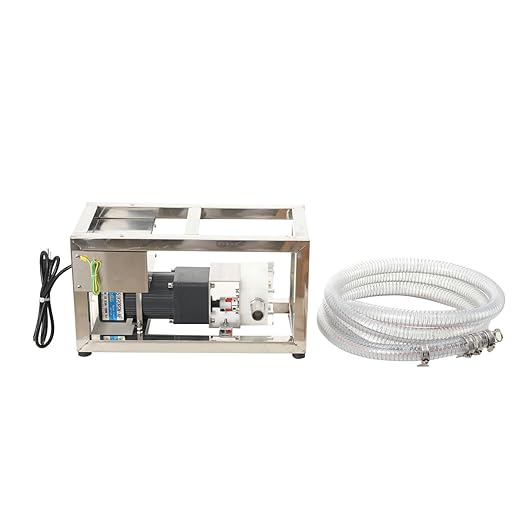 10L/Min Honey Transfer Pump Liquid Honey Pump, Stainless Steel Viscous Liquid Paste Pump 90W Electric Food Fluid Gear Pumping Equipment, AC110V 60RPM