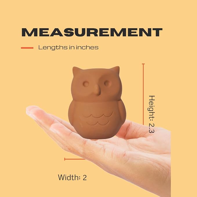 Sifri 3D Brown Sugar Keeper 2-in-1 Set – Terracotta Clay Owl & Spoon Saver Softener – Cute Kitchen Storage & Freshness Holder for Sugar – Gift for Bakers (2, Owl and Spoon) - Image 4