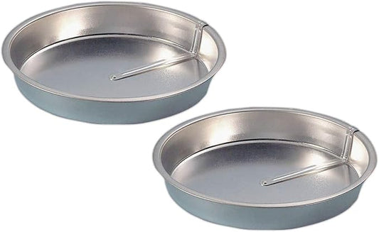 Easy Release Cake Pan Set of 2, 360° Lever, Tinplate, Silver, 8 Inch | Creates Professional Layer Cakes, Even Heat Distribution, Effortless Cake Removal, Ideal for Home Baking, Hand Wash Care by Unknown
