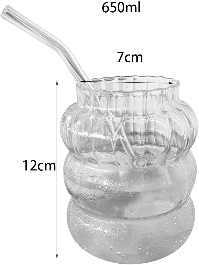 2xGlass Sippy Cup with Straw Reusable Glassware Water Bottle for Travel Fruit Juice, 4 Pcs - Image 4