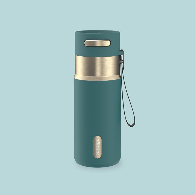 Contigo AutoSeal 16 oz Stainless Steel Vacuum-Insulated Water Bottle with Leakproof Push-Button Spout & Lock, Carry Strap, BPA-Free & Lead-Free, Dishwasher Safe - Image 2