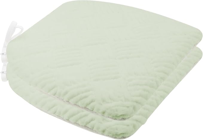 Plush Chair Cushion, Oval Chair Cushion Pad,Ultra Soft Nonslip Seat Pad,Comfortable Chair Cushion Cover,2PCS Memory Foam Chair Seat Cushion for Home Office Kitchen Dining Chairs Mint Green by MetalTools