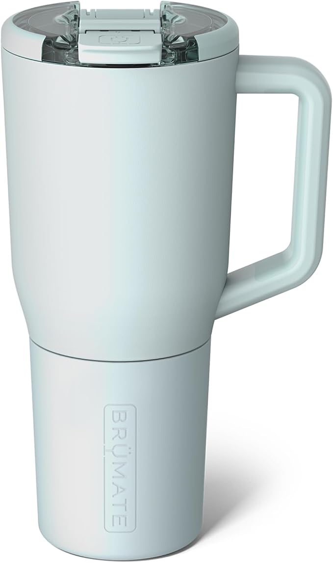 BrüMate Müv - 35oz 100% Leak Proof Insulated Coffee Mug with Handle & Lid - Stainless Steel Coffee Travel Mug - Double Walled Coffee Cup (Blue Agave) by Br%C3%BCMate