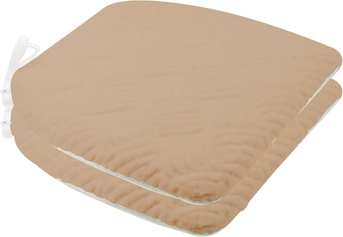 Plush Chair Cushion, Oval Chair Cushion Pad,Ultra Soft Nonslip Seat Pad,Comfortable Chair Cushion Cover,2PCS Memory Foam Chair Seat Cushion for Home Office Kitchen Dining Chairs Coffee by MetalTools